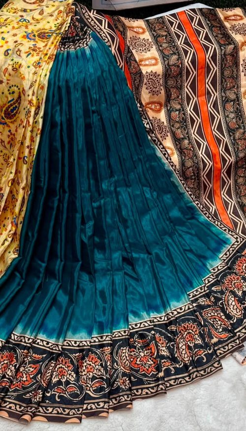 প্রিমিয়াম মাখন সিল্ক ব্লাউজ পিস সহ