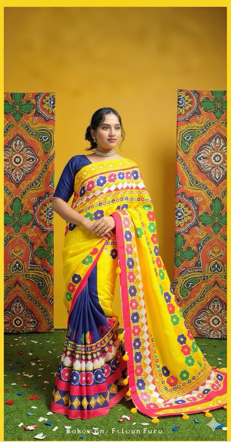 সফট সেমি মসলিন সিল্ক শাড়ি